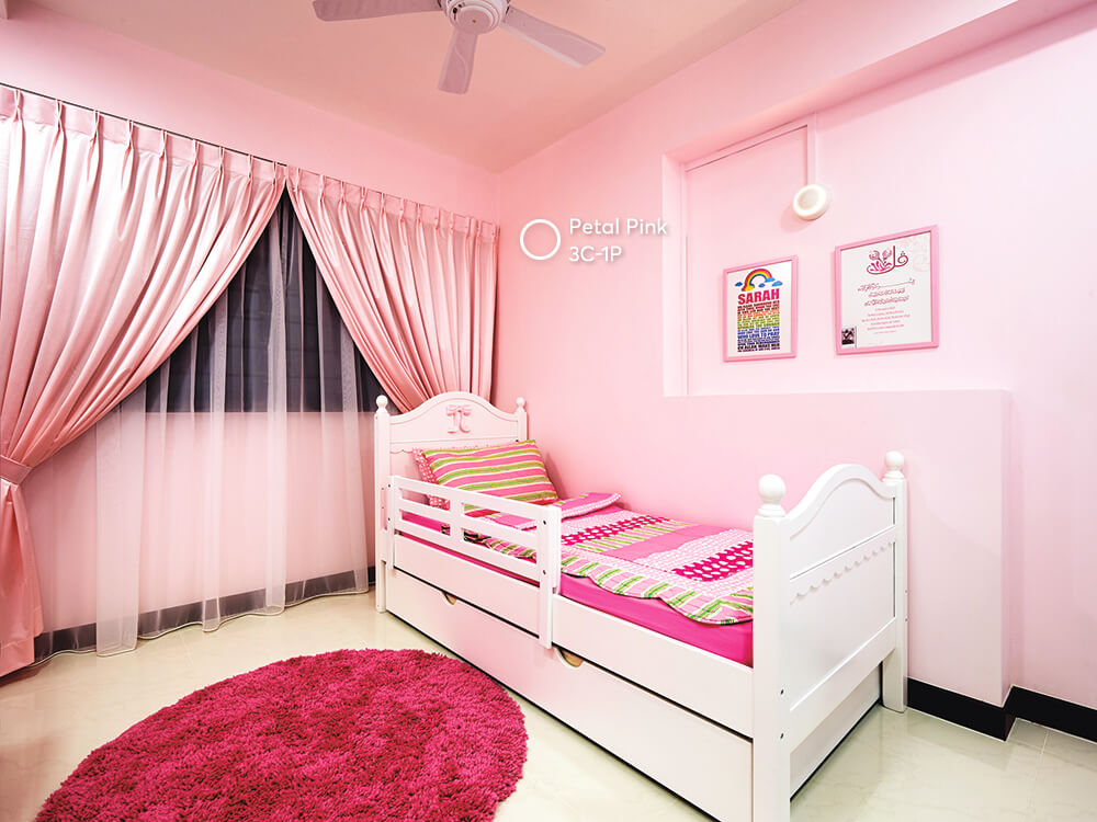 phòng trẻ em màu hồng