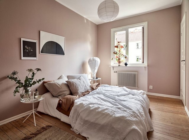 Phòng ngủ màu tím pastel