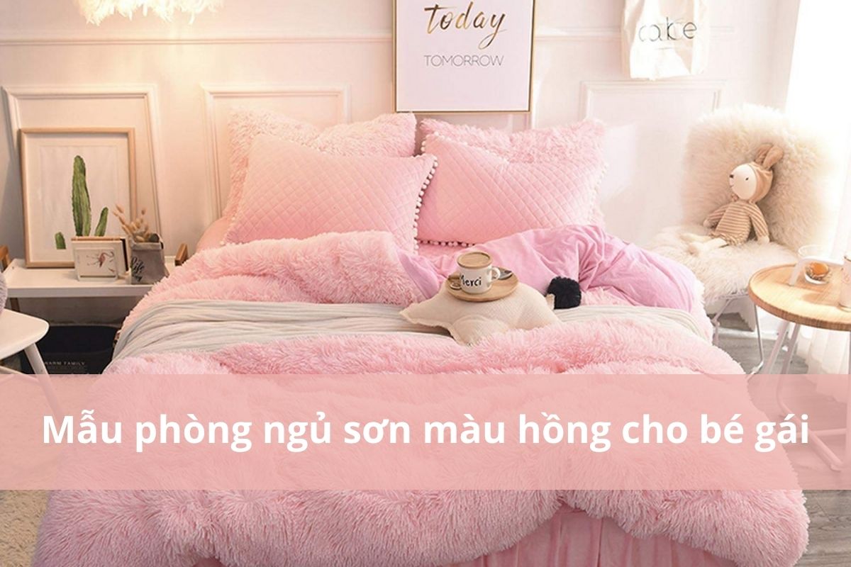 Nội thất phòng ngủ đẹp màu hồng bé gái PNBG08