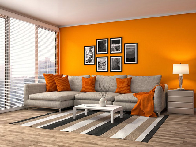 Phòng khách sơn màu cam (mã màu NP AC 2062A)