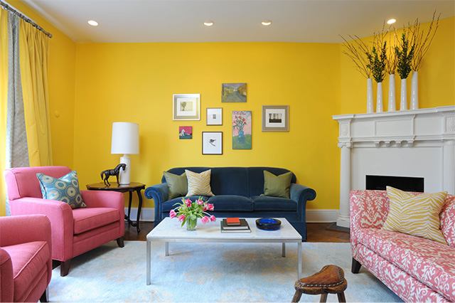 Phòng khách sơn màu vàng (mã màu NP IO 1134A)