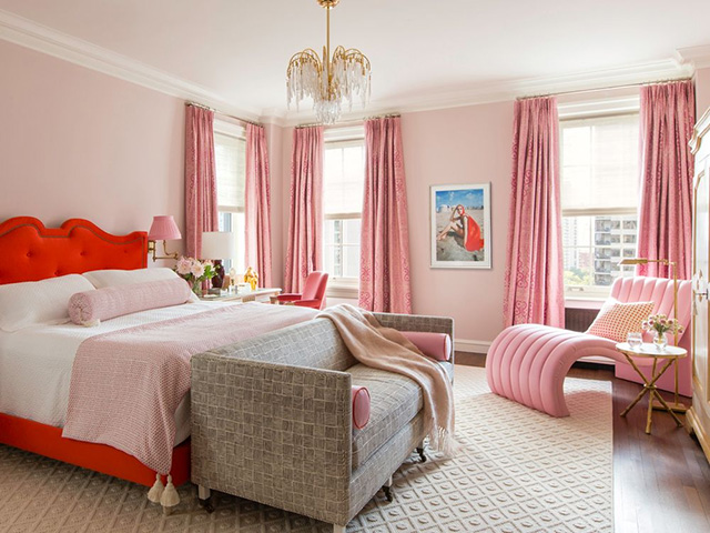 Phòng ngủ sơn màu hồng (mã màu NP R 2354P)