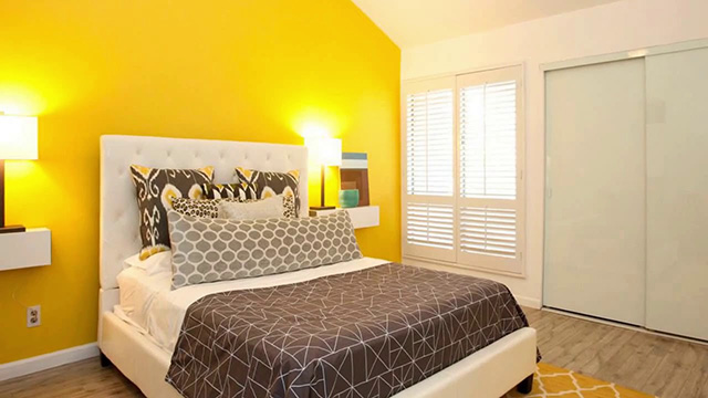 Phòng ngủ sơn màu vàng (mã màu NP AC 2049A)