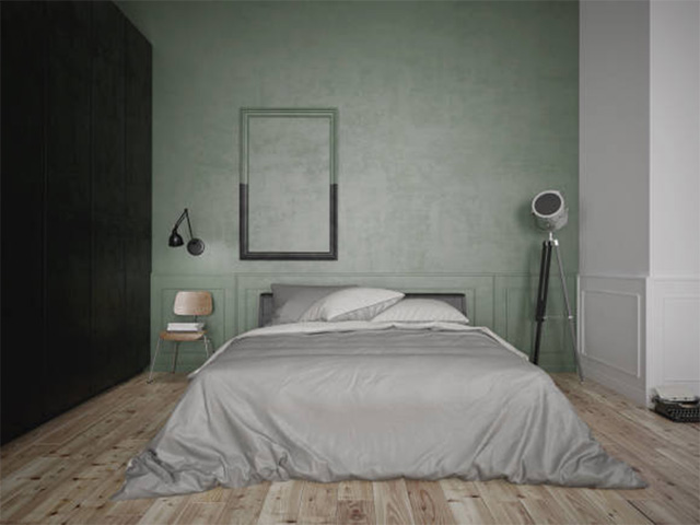 Phòng ngủ sơn màu xanh lá cây (mã màu NP BGG 2666T)