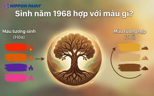 Người sinh năm 1968 hợp với màu gì?