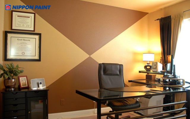 Ảnh phòng làm việc mang gam màu nâu hợp mệnh gia chủ 1968