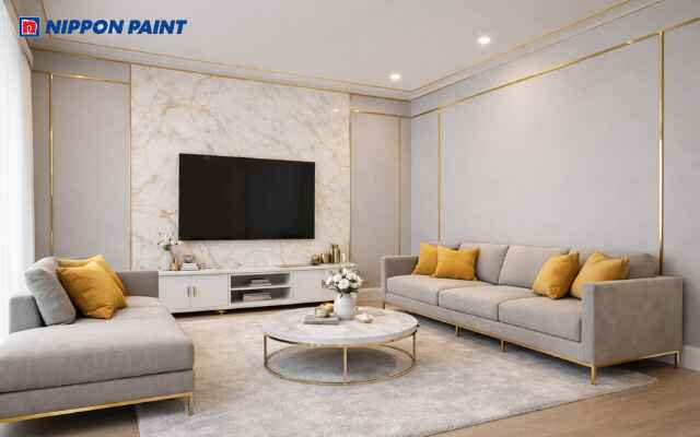 Tone xám trung tính đại giúp gia chủ củng cố uy tín và giữ gìn hòa khí trong gia đình