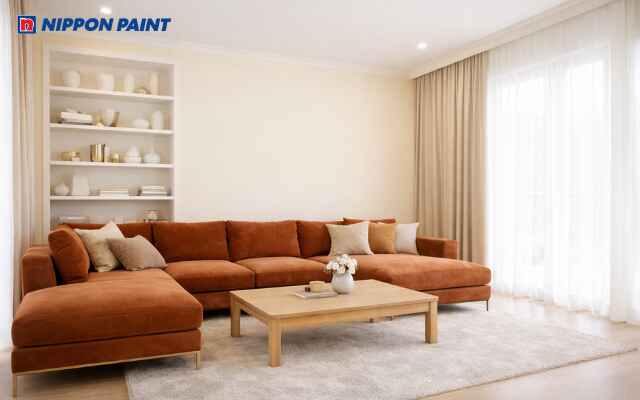 Phối kem be và nâu đất hiện đại hợp Canh Tuất 1970 mệnh Kim, bền đẹp theo thời gian