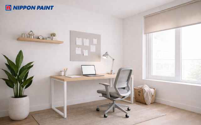 Trắng sáng kết hợp be nhạt tối giản tạo cảm giác nhẹ nhàng và dễ khởi sắc