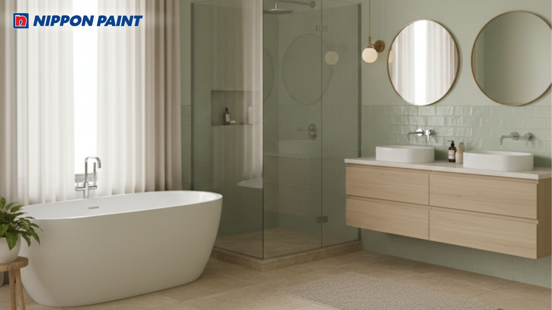 Tone màu xanh lá nhạt kết hợp với be sáng dành cho phong cách sự nhẹ nhàng đơn điệu