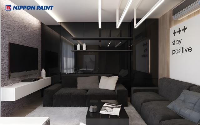 Hai gam màu xám bạc - đen tạo nên một không gian đầy quyền lực