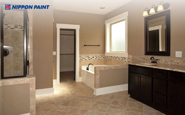 Gam nâu tạo không gian tắm thư giãn