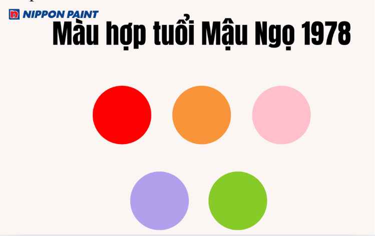 Các màu sắc hợp với tuổi Mậu Ngọ 1978