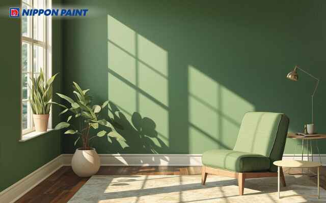 Xanh kết hợp ánh sáng và nội thất sáng màu tạo nên phong cách cá tính