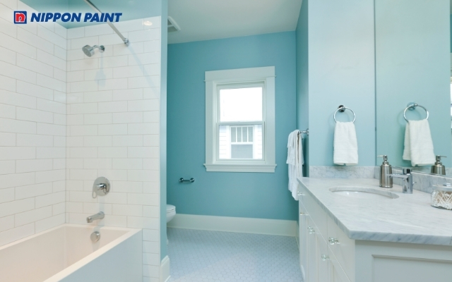 Xanh nhạt mang phong cách thanh lịch, giúp không gian luôn gọn gàng và cân đối