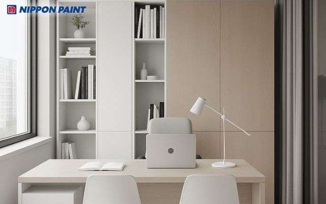 Phòng làm việc gam xám chuyên nghiệp