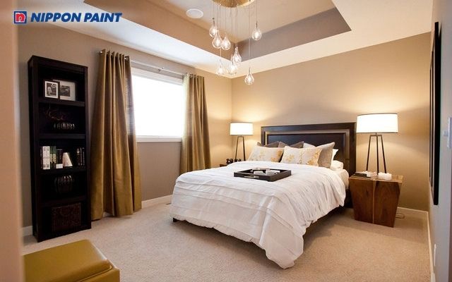 Phòng ngủ nâu sang trọng, ấm cúng, tăng cảm giác an yên