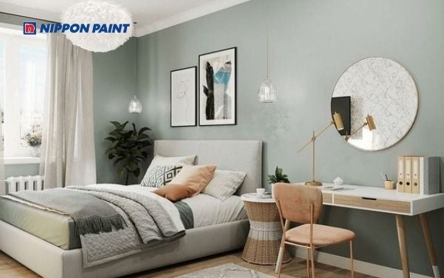 Phòng ngủ xám hiện đại, trầm ấm, mang lại giấc ngủ sâu