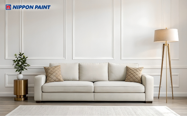 Khi phối màu trắng kem, tạo cảm giác hiện đại nhưng vẫn giữ sự cân bằng