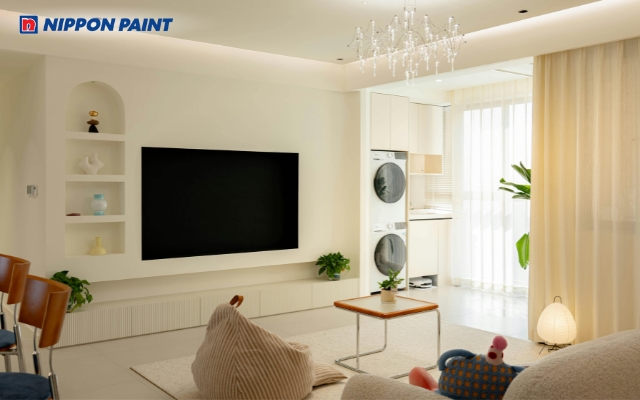 Trắng sứ pha ghi trung tính, phù hợp gia chủ Ất Sửu yêu thích sự tối giản, thanh lịch