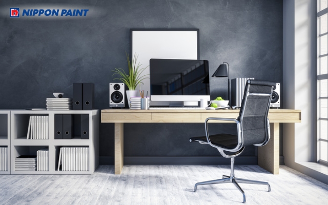 Xanh xám phối trắng ghi, mang lại cảm giác chuyên nghiệp và tỉnh táo