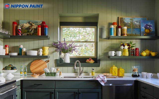 Xanh rêu nhạt mang đến nét hiện đại, kích hoạt năng lượng tích cực