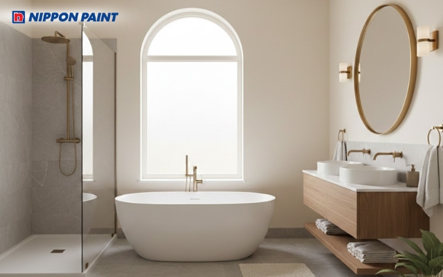 Trắng kem tinh tế, an toàn cho phòng vệ sinh gia chủ Đinh Mão