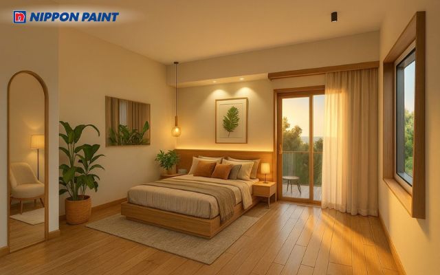 Sắc kem ấm cho không gian nghỉ ngơi