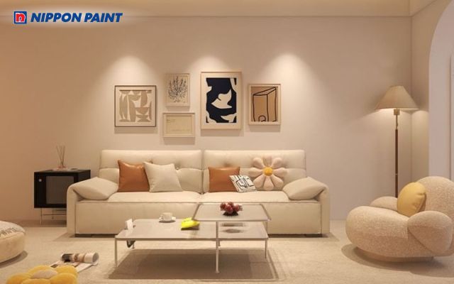 Phòng khách gam trắng sữa, càng đơn giản càng đẹp