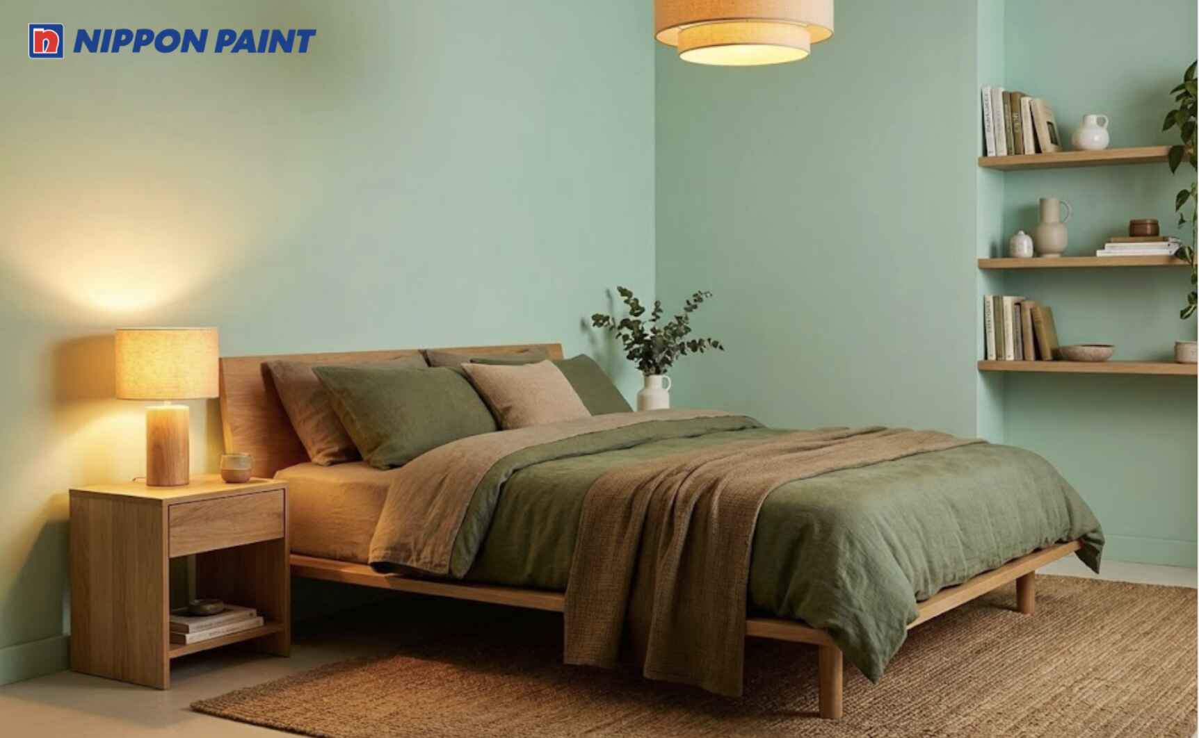 Sử dụng xanh mint, ánh sáng vàng giúp phòng ngủ cân bằng cảm xúc