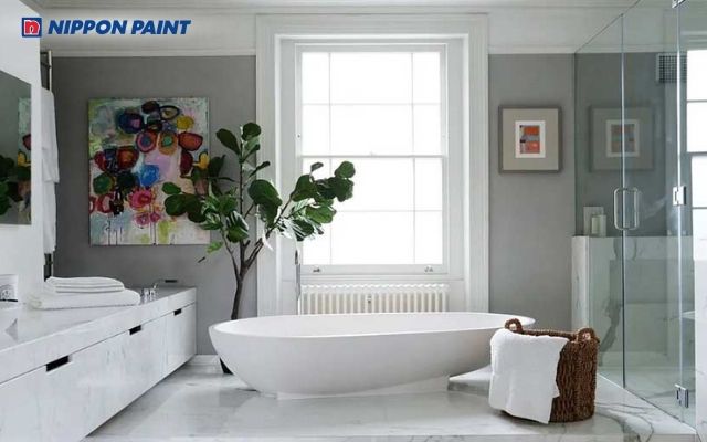 Phòng tắm xám hiện đại, tinh tế và dễ giữ vẻ sang trọng lâu dài