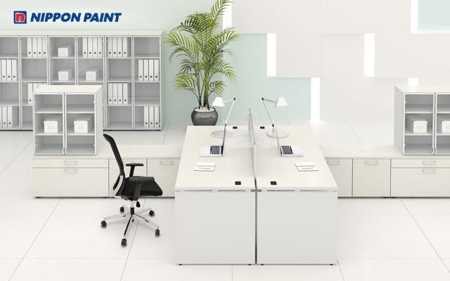 Phòng làm việc trắng tối giản, phù hợp môi trường làm việc cần sự tập trung cao