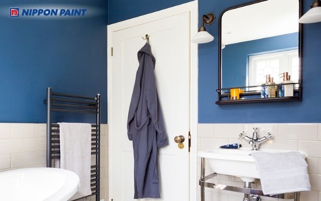 Phòng tắm xanh dịu mát, gợi cảm giác tươi mới và cân bằng năng lượng