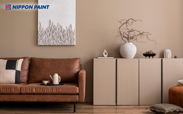 Bố cục màu sắc gợi cảm giác sung túc, mang lại một không gian sống thịnh vượng