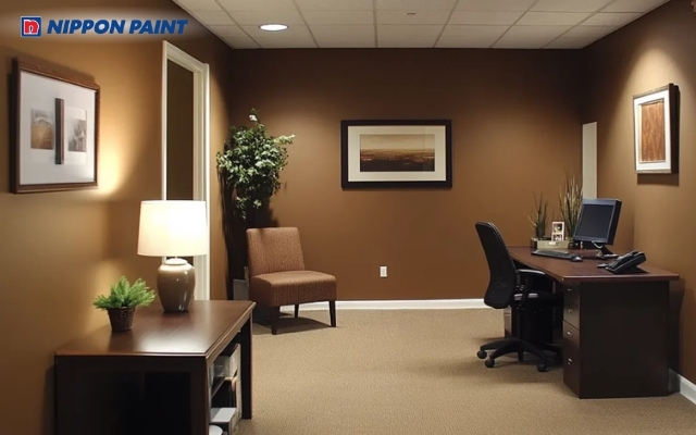 Tông nâu ấm mang đến cảm giác đáng tin cậy và nền tảng vững chắc cho công việc