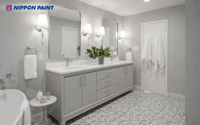 Xám nhạt ánh bạc, tạo cảm giác thanh lịch và dễ bảo trì khi bám bẩn