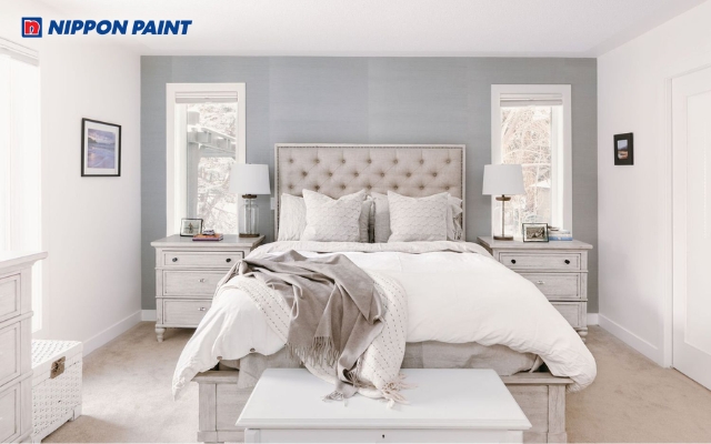 Trắng xám nhẹ, tạo không gian yên tĩnh và cân bằng cảm xúc