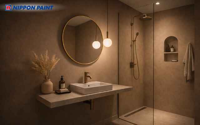 Nâu cacao tăng cảm giác ấm, giúp gia chủ ổn định, giữ tài khí