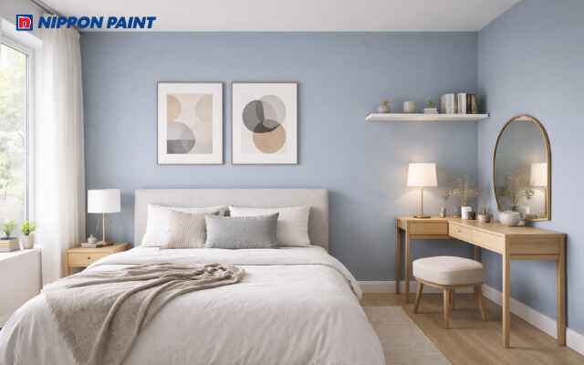 Xanh pastel phối trắng và be đẹp nhẹ nhàng, giúp cân bằng cảm xúc