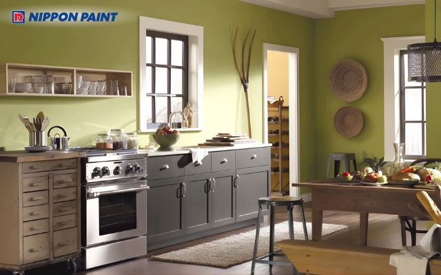 Gam xanh cốm tươi tắn khơi gợi sự sáng tạo và tạo không khí vui vẻ