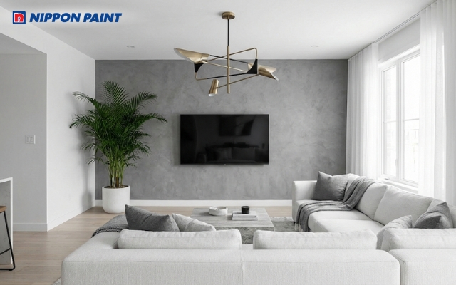 Phòng khách màu trắng - xám hỗ trợ mạnh mẽ cho gia chủ mệnh Thủy