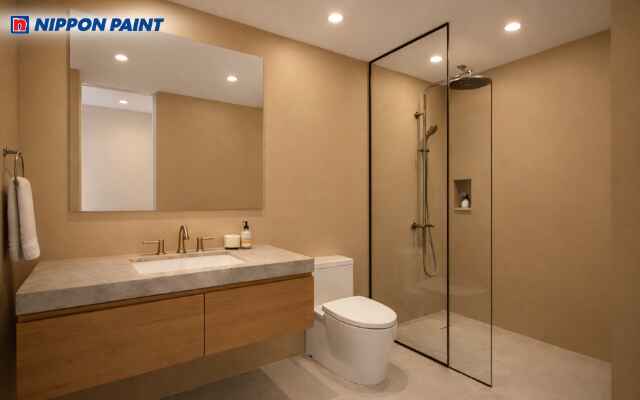 Màu vàng nâu mang đậm phong cách hiện đại và sạch mát