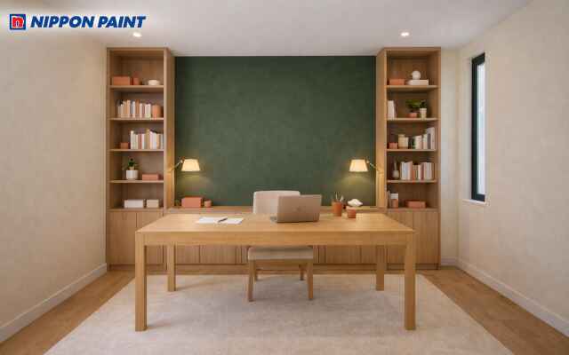 Màu xanh rêu tạo không gian yên tĩnh để nghiên cứu