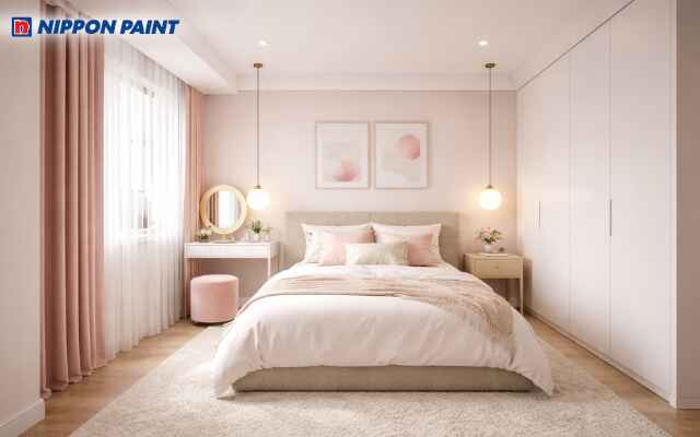 Sự kết hợp hoàn hảo giữa màu hồng nhạt và trắng sữa cho bạn nữ 2008