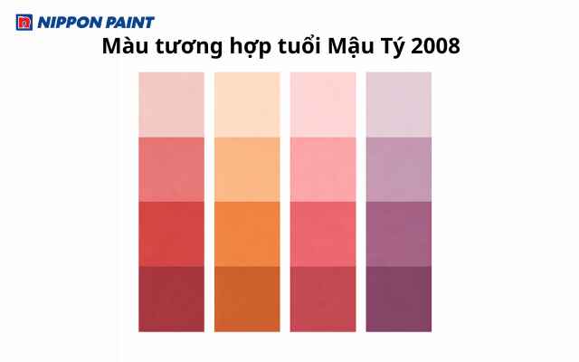 Gia chủ Mậu Tý hợp với các tông màu đỏ, cam, hồng và tím