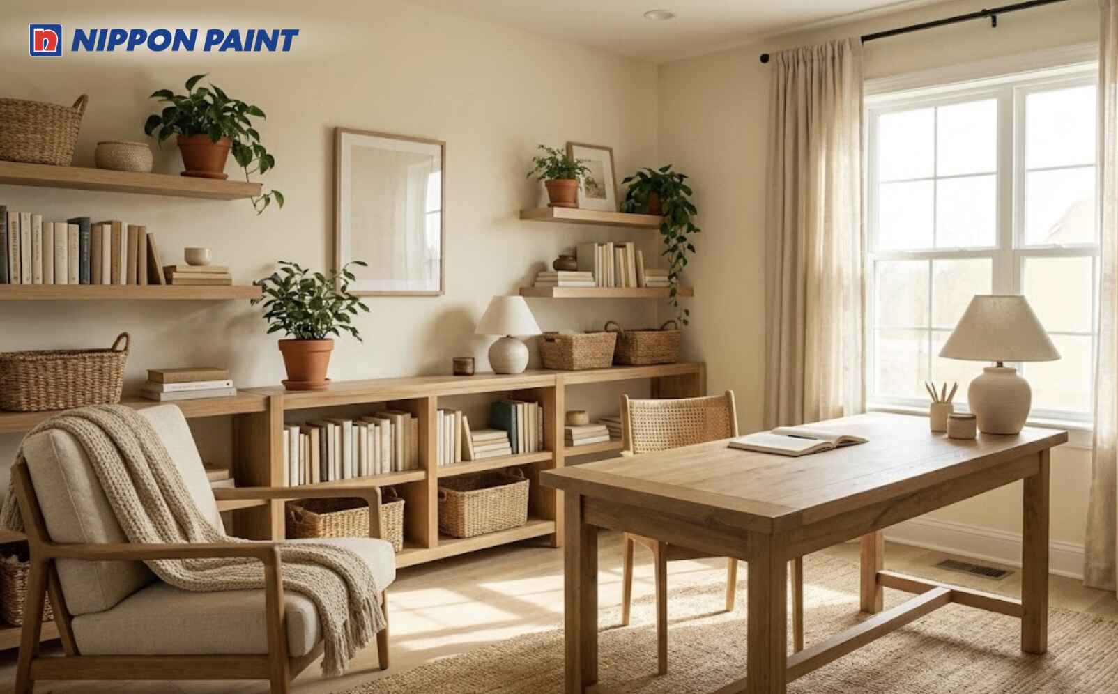 Gam kem ấm chủ đạo, tạo cảm giác ổn định, yên tĩnh