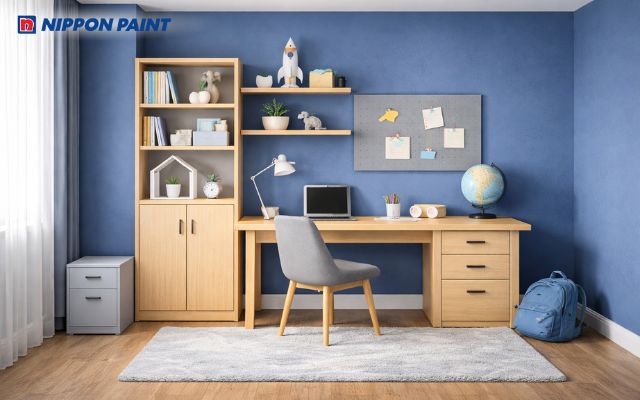 Ánh sáng tự nhiên kết hợp nội thất sáng màu giúp phòng học luôn thông thoáng