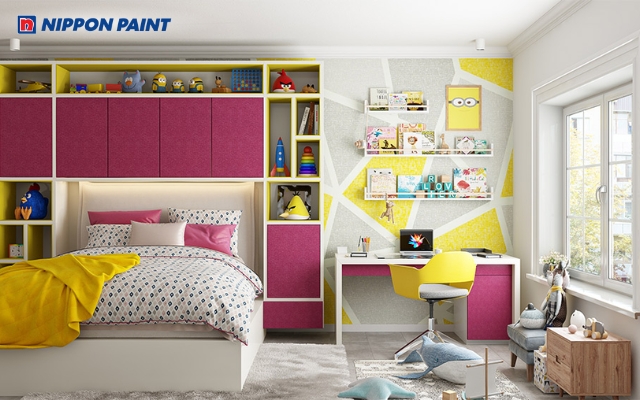 Sự kết hợp này sẽ tạo ra một không gian học tập đầy hứng khởi nhưng không quá chói mắt