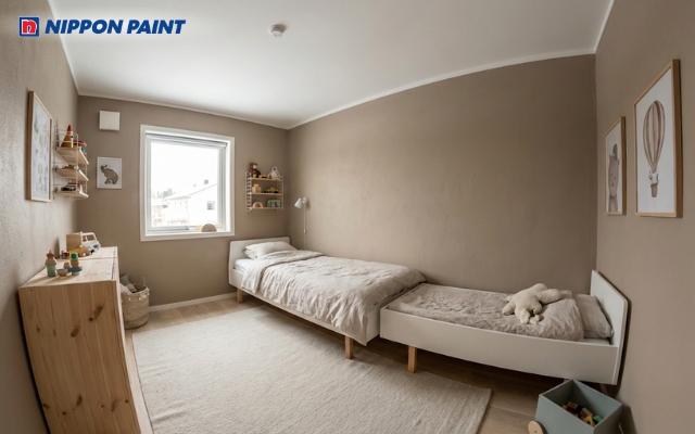 Màu trắng sẽ giúp cho không gian của bé không bị tối