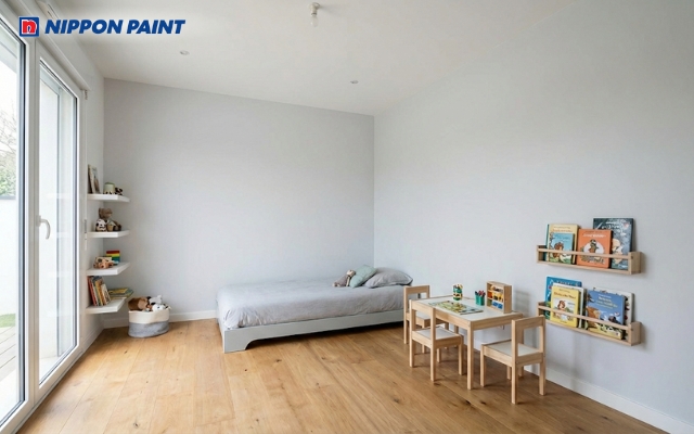 Sự kết hợp xám nhạt - trắng hiện đại, tinh tế này mang lại cảm giác yên tĩnh và thư thái